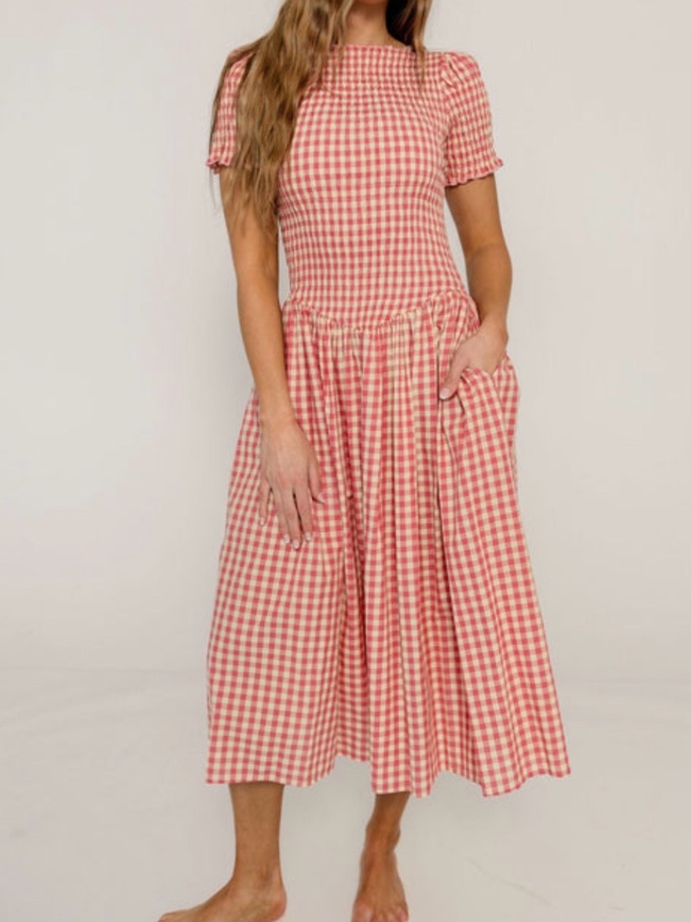 NWT Worth collective Etta gingham midi dress